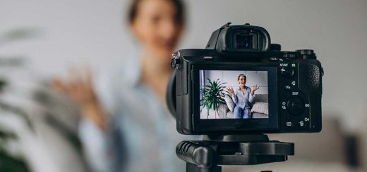 video camera filming a person